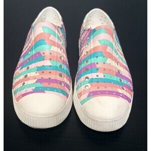Natives Jefferson Sugarlite Sandals Pastel Multi Stripe Size M7 & W9